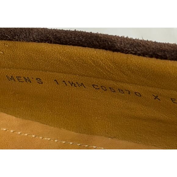 Cole Haan Suede Loafer Shoes Mens 11.5 Brown Leather Moc Toe Classic Comfort - Picture 12 of 14
